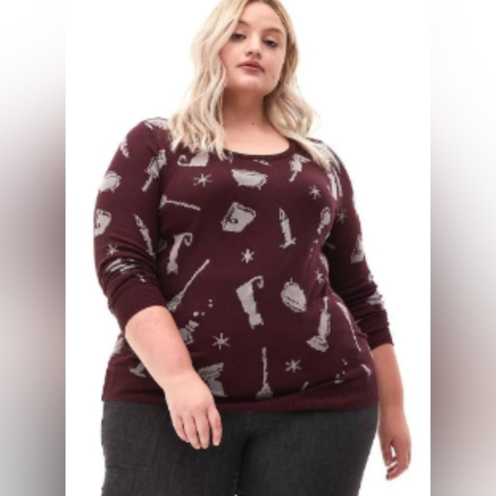 Torrid Hocus Pocus Sweater Disney sz 4 4x 26 28 Halloween Magic Witch